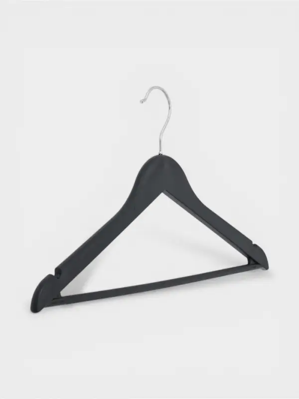Плечики - вешалки для одежды Доляна, 43&times;23 см, 3 шт., чёрные