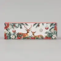Коробочка для макарун новогодняя &laquo;С Новым годом!&raquo;, 18&times;5.5&times;5.5 см