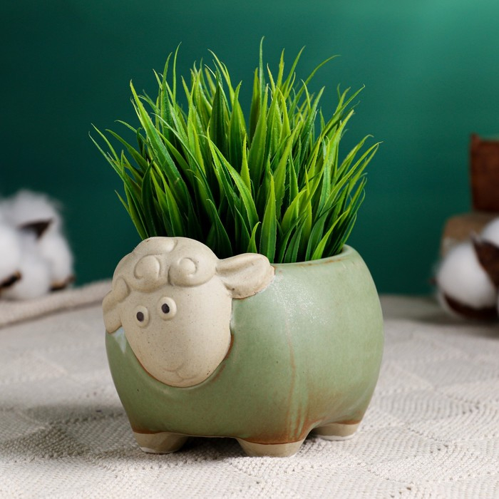 Горшок Горшок "Лаки Овечка" 11х9х8см