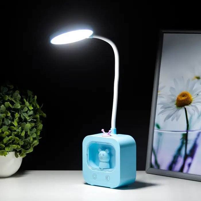 Лампа настольная RISALUX &laquo;Мишка&raquo;, светодиодная, 5 Вт, USB, АКБ, МИКС, 5&times;10&times;43 см