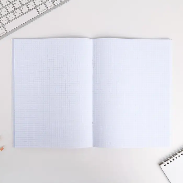 Тетрадь в клетку, А4, 96 л., на скрепке, блок №1, JUNGLE