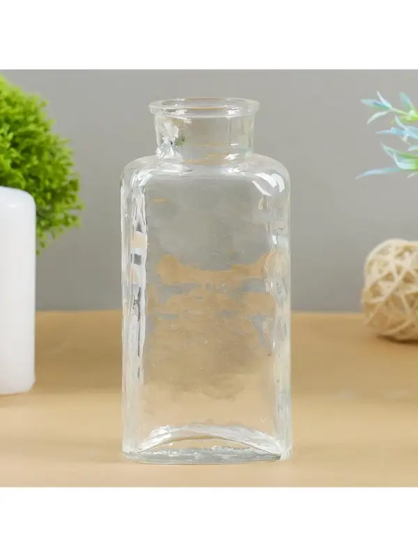 Ваза для цветов &laquo;Уинстон&raquo;, овальная, 250 мл, 14&times;7&times;5 см, стекло, прозрачная