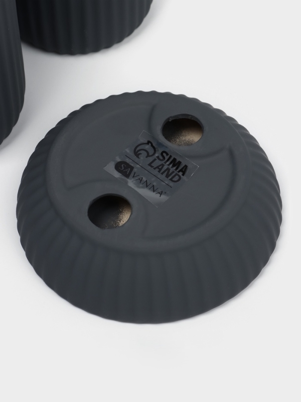 Набор для ванной Набор для ванной "Лайн" 4 предмета (дозатор для мыла, стакан, 2 стакана, мыльница)