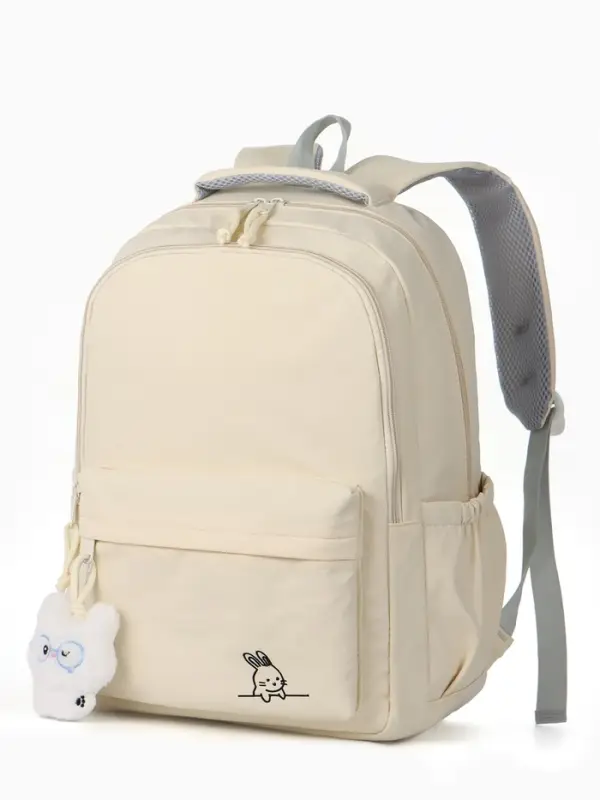 Рюкзак 31*13*48 см, 2 отд, 4 н/карм, Заяц, сливочный