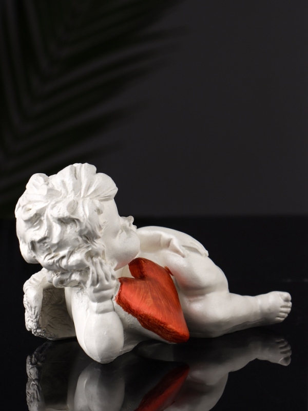 Фигура "Ангел с сердцем" 14х10х7 см, перламутр