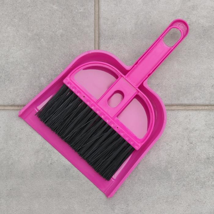 Щётка для пола с совком «Чистота», 20×13 см, цвет МИКС