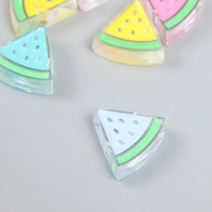 Бусина пластик «Летний бриз. Долька арбуза», глянец, 2.5×2.3×0.9 см, МИКС Бусина пластик «Летний бриз. Долька арбуза», глянец, 2.5×2.3×0.9 см, МИКС