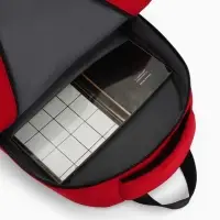 Рюкзак, 27*14*38,5 см, 2 отд 3н/карм, Комби, Водонепрон. дно, красный/черн