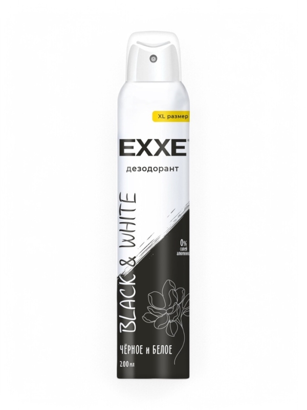 Женский дезодорант-аэрозоль EXXE черное и белое, 200 мл Женский дезодорант-аэрозоль EXXE черное и белое, 200 мл