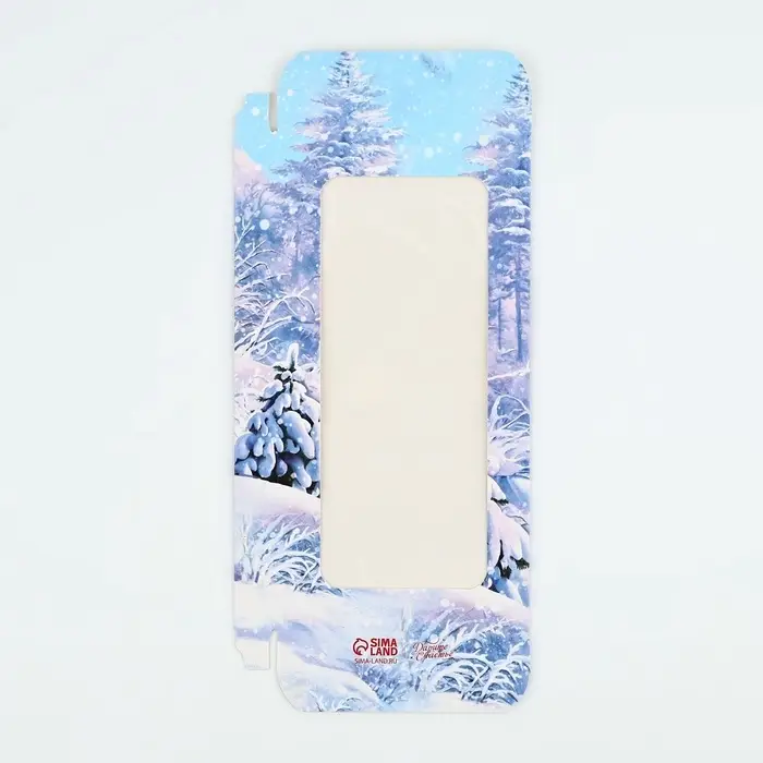 Коробка для шоколада «Новогодних чудес», с окном, 17 х 8.5 х 1.5 см Коробка для шоколада «Новогодних чудес», с окном, 17 х 8.5 х 1.5 см