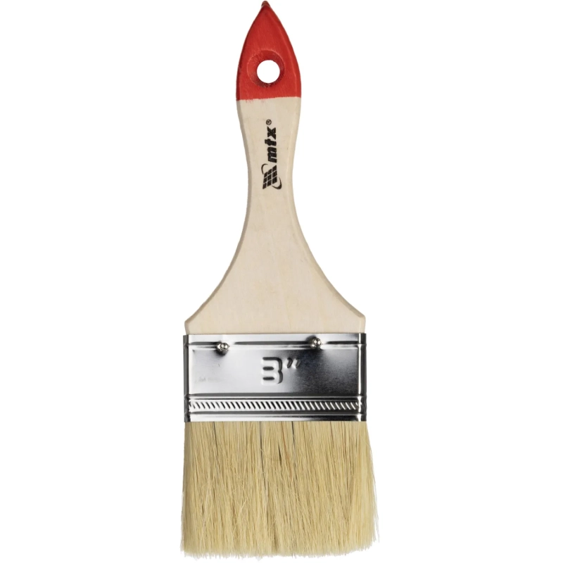Кисть плоская 75 мм (3) натур. щетина дер. ручка Стандарт MTX 82540