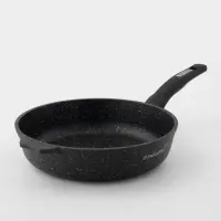 Сковорода Мечта &laquo;Гранит Black&raquo; Induction Pro, d=26 см, h=6 см, пластиковая ручка, антипригарное покрытие, индукция, литой алюминий, чёрная