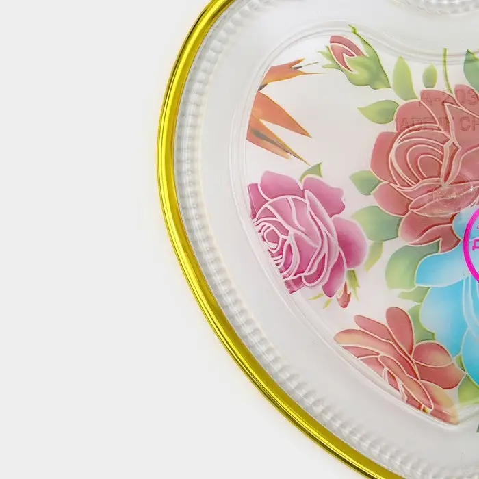 Блюдо фигурное Доляна «Сердце», 16,5×16,5 см, рисунок МИКС Блюдо фигурное Доляна «Сердце», 16,5×16,5 см, рисунок МИКС