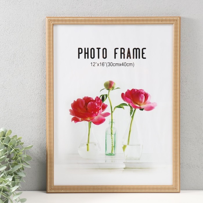 Фоторамка пластик 30х40 см Фоторамка пластик 30х40 см "Вытянутый ромб из дерева" 32х42 см