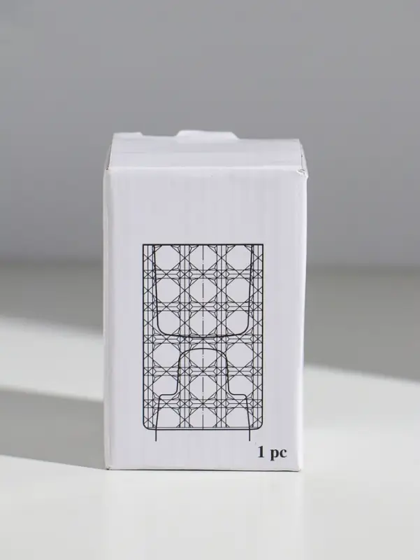 Подсвечник стекло на 1 свечу двусторонний "Морозные узоры" прозрачный d=2 см 3,5 см 5х5х8 см   10973