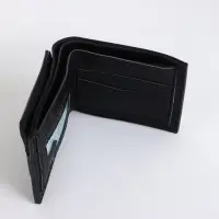 Портмоне мужское, с картхолдером, без застёжки, чёрное