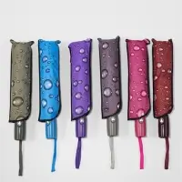 Зонт полуавтоматический &laquo;Капли&raquo;, эпонж, 3 сложения, 8 спиц, R=48/55 см, d=96 см, МИКС