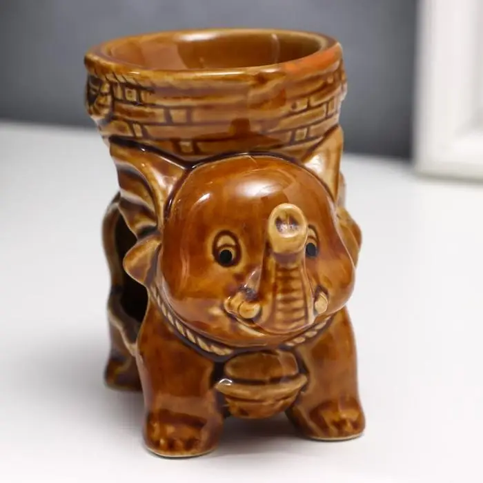 Аромалампа керамика Аромалампа керамика "Слоненок" глянец МИКС 9х9,5х6 см