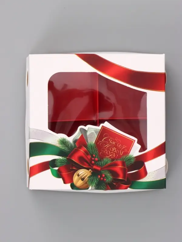 Коробка подарочная для 4 конфет &laquo;Счастья в Новом году!&raquo;, 10.5&times;10.5&times;3.5 см