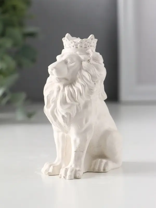 Фигура «Лев в короне», 9×4×6.5 см, гипс Фигура «Лев в короне», 9×4×6.5 см, гипс