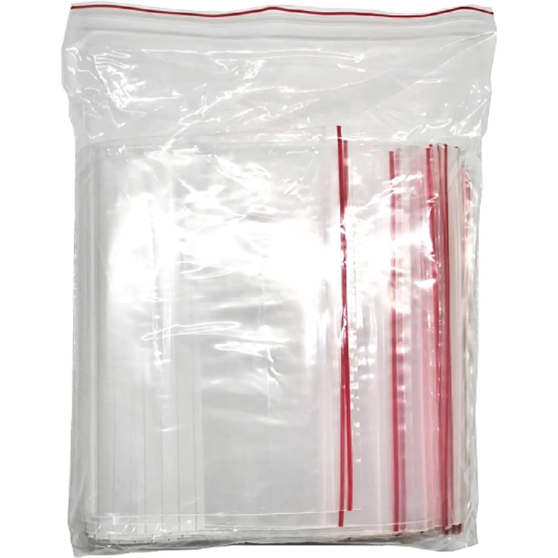 Пакет с замком Zip Lock 20 х 30 см, 60 мкм, с полосой для надп, 100 шт/уп