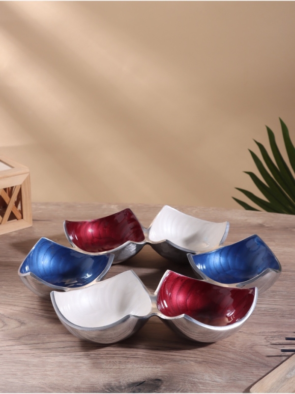 Менажница  Менажница "Триколор" алюминий 29х29х3,5 см