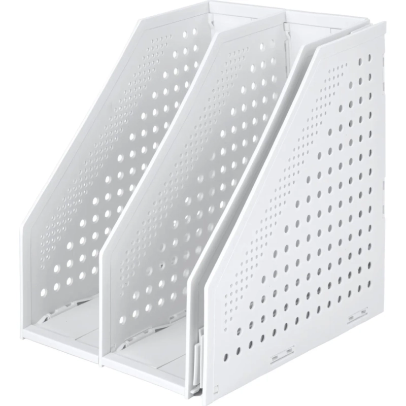 Лоток вертикальный Deli 78995Grey складной 3 отделения серый