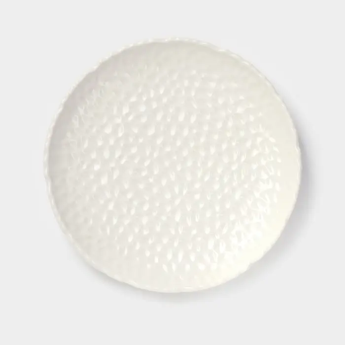 Тарелка десертная &laquo;Воздушность&raquo;, d=20.5 см, керамика, белая