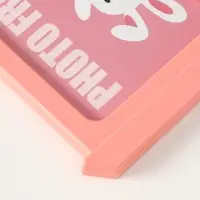 Фоторамка пластик 13х18 см "Зайка в поезде" розовый 3х27,5х24,8 см