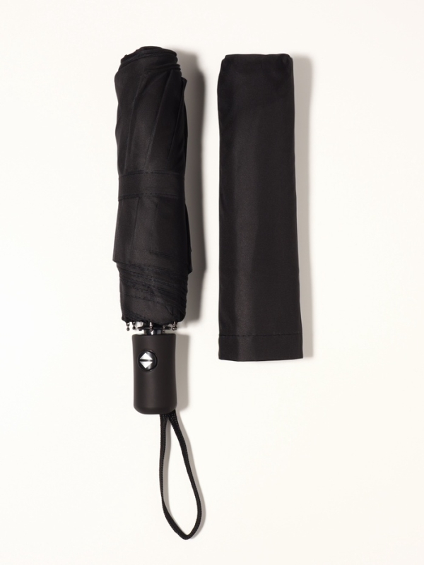 Зонт автоматический «Black», 3 сложения, 8 спиц, R = 48 см, цвет чёрный Зонт автоматический «Black», 3 сложения, 8 спиц, R = 48 см, цвет чёрный