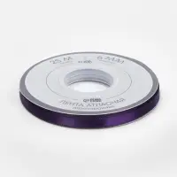 Лента атласная TEIRA, двухсторонняя, 6 мм, 25&plusmn;1 м, фиолетовая №476