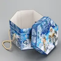 Подарочная новогодняя коробка «Краски зимы», для сладких подарков, 18×18×14 см