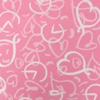 Пленка для цветов, "Сердца", розовая, 57х57 см
