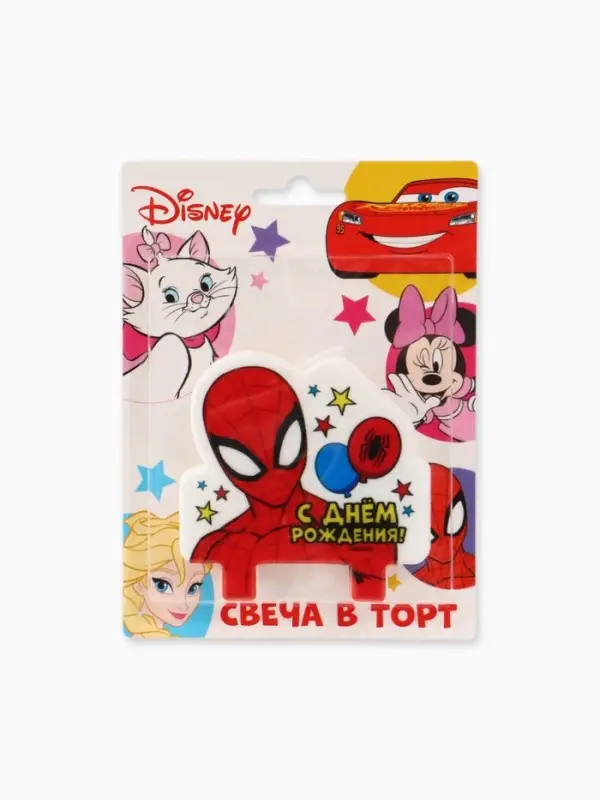 Свеча в торт &laquo;С Днем Рождения!&raquo;, Супергерой, 8&times;8 см