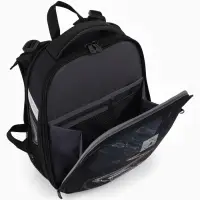 Рюкзак школьный для мальчика &laquo;Машина&raquo;, Stavia, эргономичная спинка, 30&times;16&times;38 см, чёрный