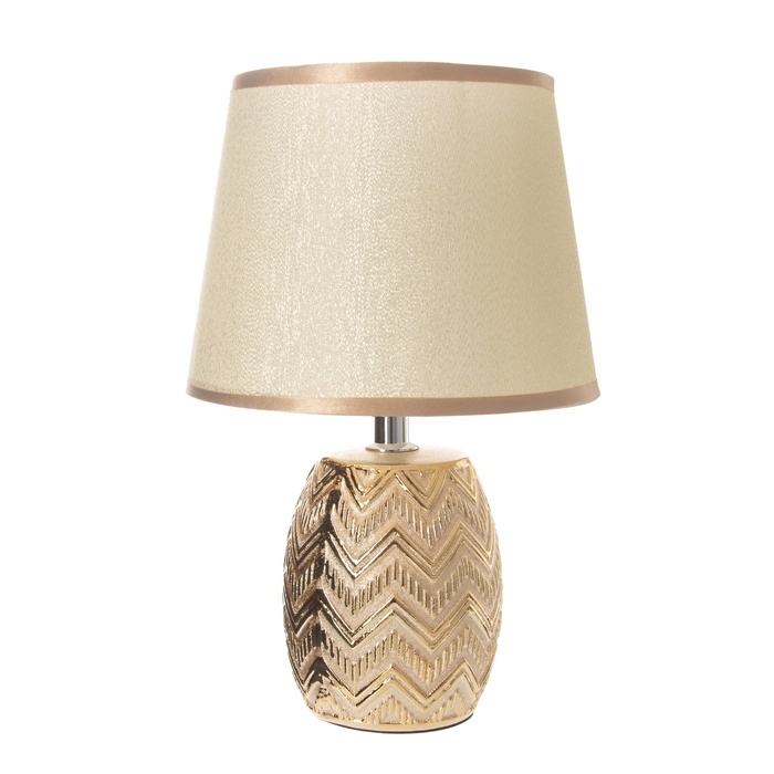 Настольная лампа с абажуром RISALUX «Галс», Е14, 40 Вт, золото, 18×18×28 см Настольная лампа с абажуром RISALUX «Галс», Е14, 40 Вт, золото, 18×18×28 см