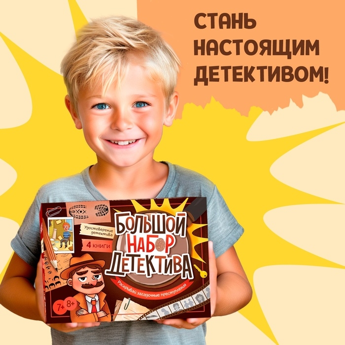 Набор «Большой набор детектива», книги, удостоверение Набор «Большой набор детектива», книги, удостоверение
