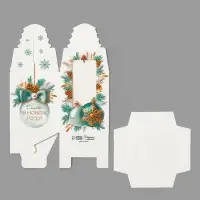 Складная коробка под один капкейк &laquo;Новый год: Снежные шары&raquo;, 9&times;9&times;11 см