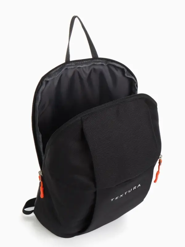 Рюкзак спортивный TEXTURA, на молнии, с карманом, чёрный