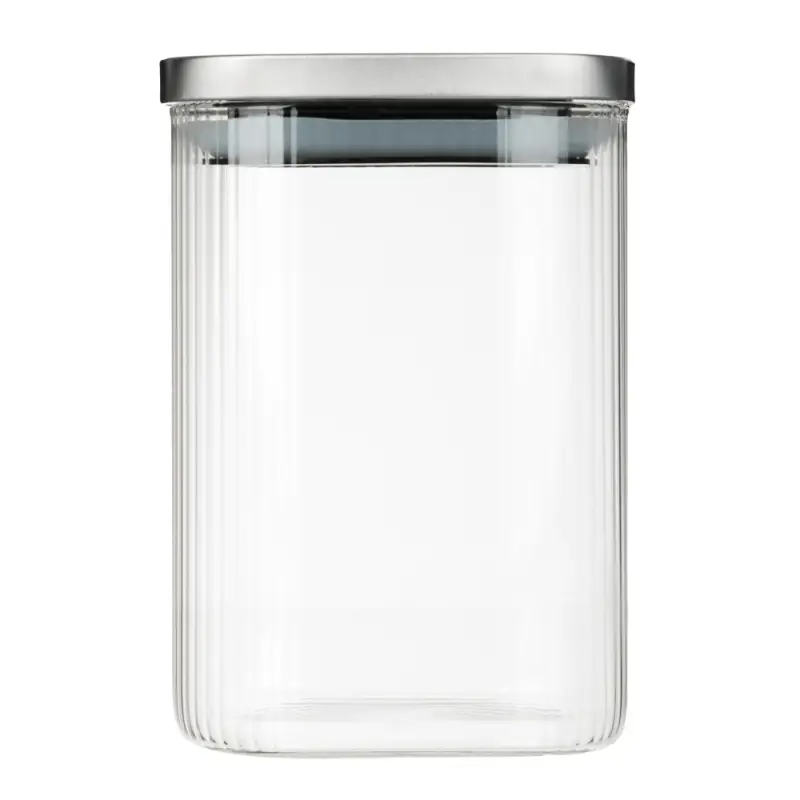 VETTA Рельеф Банка для хранения с металлической крышкой 1000мл, 14х10см, стекло
