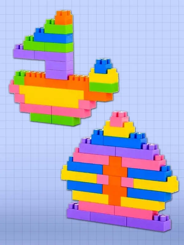 Конструктор средний, 72 элемента, МИКС