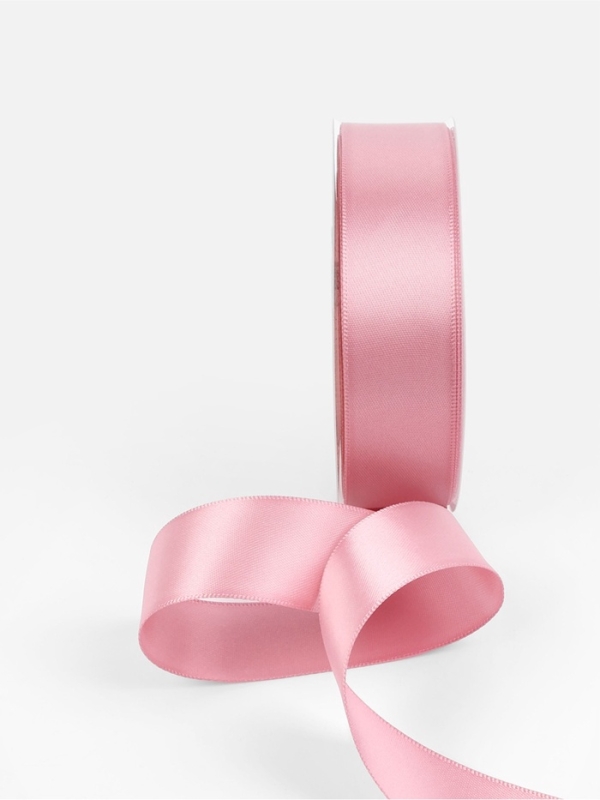 Лента атласная двухсторонняя №158 25мм*25±1м сакура TR