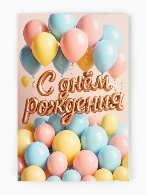 Открытка &laquo;С днём рождения&raquo;, 12&times;18 см