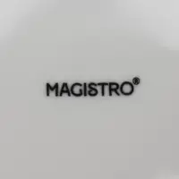 Тарелки десертные Magistro Basic bistro, d=16.5 см, набор 6 шт., фарфор, белые