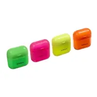 Точилка ErichKrause Case Duo Neon, 2 отверстия, с контейнером, МИКС