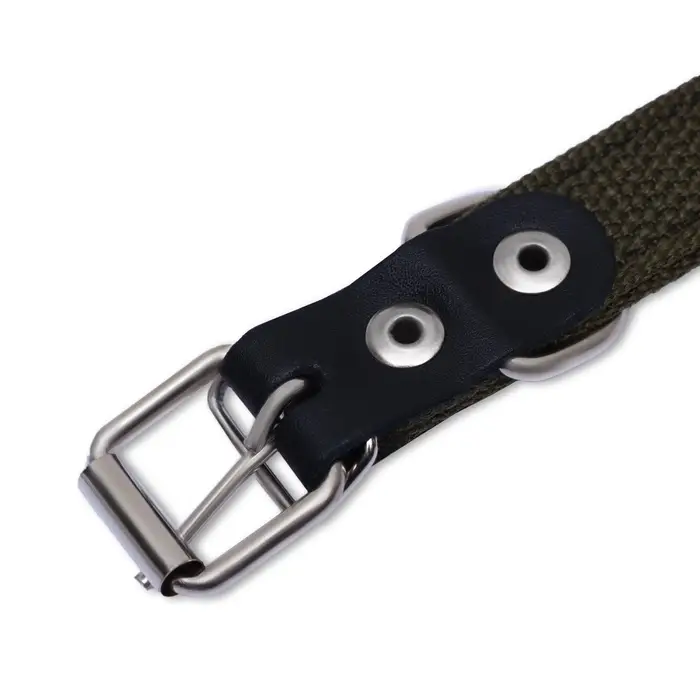 Ошейник брезентовый двухслойный, безразмерный, 55&times;2.5 см, ОШ 25-45 см