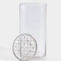 Ваза стекло настольная с крышкой "Альваро" 30х15 см, прозрачный