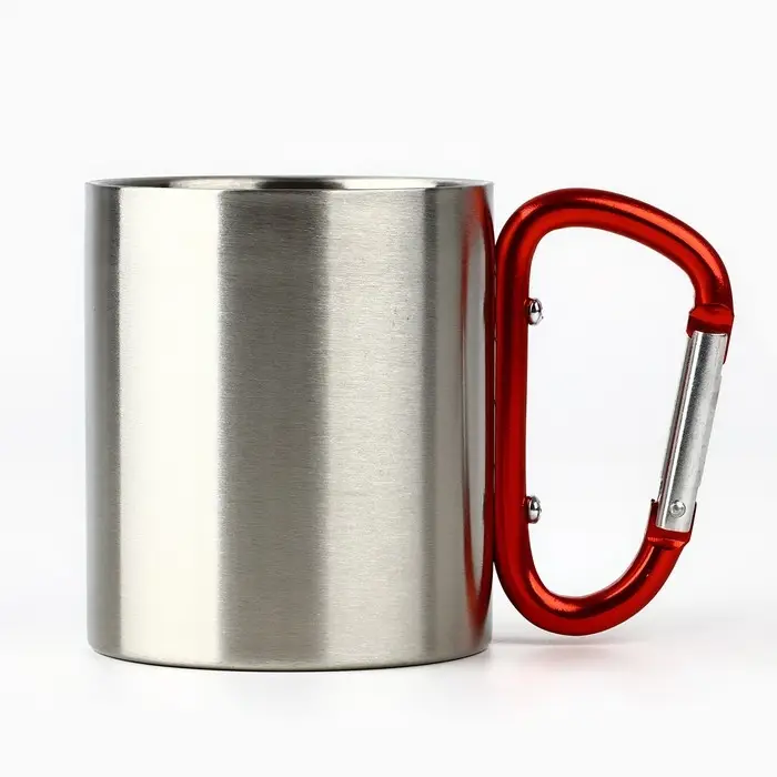 Кружка туристическая с карабином «Россия», 180 мл