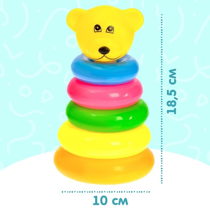 Пирамидка «Мишка», 5 колец Пирамидка «Мишка», 5 колец