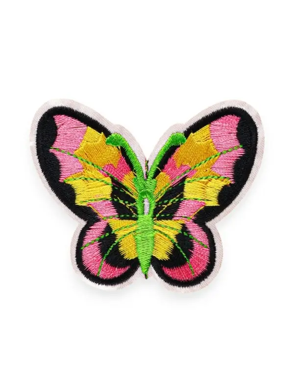 Термоаппликация «Бабочка», 6×7.5 см, разноцветная